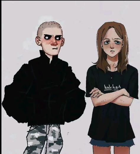 Skinhead Aesthetic, Skinhead Fashion, Skinhead Girl, Edgy Aesthetic, Punk Art, Troll Face, Hardcore Punk, Digital Art Girl, Art Inspiration Drawing