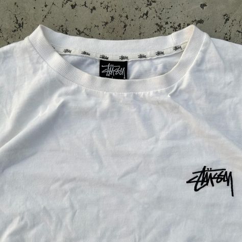 white embroidered Stussy logo tee perfect condition size:- M price:- 1100₹+ ship #stussy #streetwear #thrift #thrifting Stussy Streetwear, Stussy Logo, Logo Tee, Logo Tees, Street Wear, ? Logo, White, Quick Saves