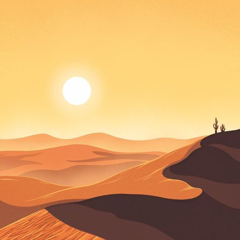 Tom Clohosy Cole on Instagram: “One fifth of the land on Earth is made up of deserts. New Sahara print for my webshop, see the link in my bio. #sahara #desert #illustration” Sahara Desert Drawing, Sahara Desert Illustration, Dunes Painting, Land Illustration, Desert Drawing, Desert Watercolor, Desert Illustration, Posca Art, Desert Art