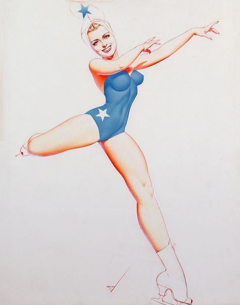 Pin up artist George Petty loved women's legs out of all proportion: George Petty, Petty Girl, Pin Up Illustration, Retro Posters, Esquire Magazine, Rockefeller Center, Miss America, Commercial Art, The Society