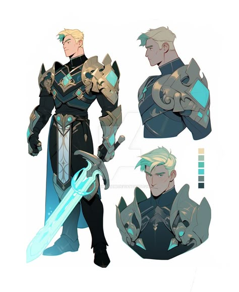 Warrior Reference Male, Warrior Poses Male, Paladin Pose Reference, Mage Pose Reference Male, Mage Pose Reference, Paladin Character Design, Warrior Character Design Male, Dnd Paladin Character Design, Knight Oc Male