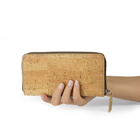 Cork Women Wallet - Cell Phone Clutch Long Wallet Animal Friendly Gift Ideas (CK032) on Etsy, $96.00 Eco Friendly Handbags, Cork Wallet, Wallet With Coin Pocket, Vegan Wallet, Cruelty Free Brands, Vegan Gifts, Cork Fabric, Bifold Wallet, Coin Pouch