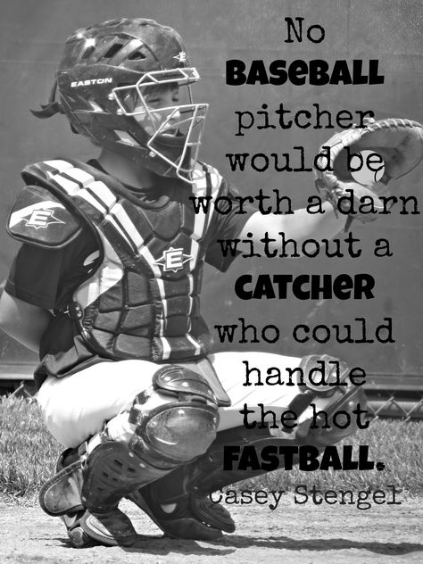 No baseball pitcher would be worth a darn without a catcher who could handle the hot fastball.Casey Stengel Catchers Pictures Baseball, Team Mom Baseball, Baseball Pitcher, Baseball Photos, Harry James, Team Mom, Baseball Mom, Teaching Tools, Photo Ideas