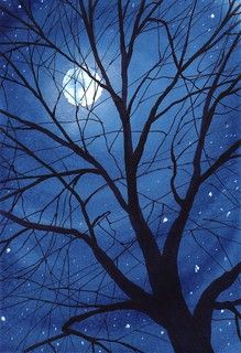 Watercolor Art Moon Night Skies, Night Sky Drawing, Watercolour Moon, Watercolor Night Sky, Moon Watercolor, Night Sky Painting, Night Sky Photography, Watercolor On Wood, Moon Painting