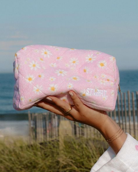 Terry makeup bags!! Made from the same soft terry as our robes - coming in White Berry & Pink Daisy ! Terry Cloth Bag, Terry Makeup, Sweatpants Cute, Sweat Sets, Matching Hoodies, Bridesmaid Pyjamas, Sleep Accessories, Women's Outfits, House Supplies