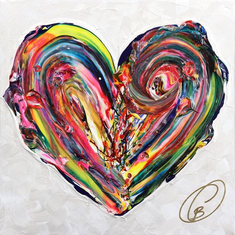 Cynthia Coulombe-Bégin - Crazy Little Thing Called Love #artwork #originalart #artgallery #losangeles #painting #buyart #lagallery #visitus #decoration Heart Art Projects, Hong Kong Art, Corporate Art, California Art, Palette Knife Painting, Heart Painting, Knife Painting, Contemporary Artwork, Heart Art