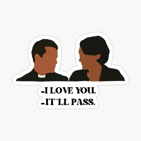 Get my art printed on awesome products. Support me at Redbubble #RBandME: https://www.redbubble.com/i/sticker/I-Love-You-It-Will-Pass-Fleabag-Quote-by-Maviartig/159574153.EJUG5?asc=u It Will Pass Fleabag, Fleabag Sticker, Small Stickers, Quote Stickers, Sticker Design, Awesome Products, Vinyl Sticker, I Love You, Vinyl Decal Stickers