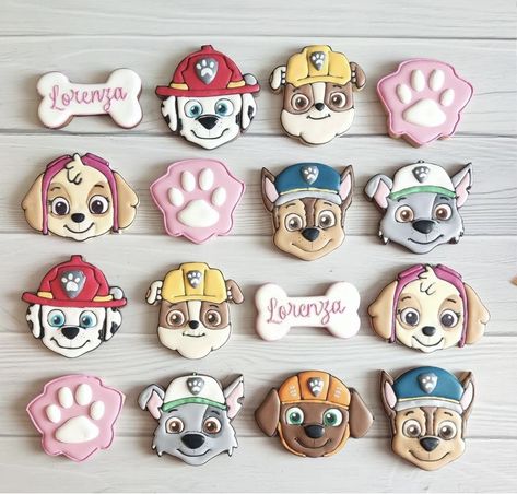 Pastel Paw Patrol Birthday, Paw Patrol Ice Cream Party, Paw Patrol Party Cookies, Paw Patrol Neutral Party, Paw Patrol Macarons, Muted Paw Patrol Party, Skye Paw Patrol Cookies, 3rd Birthday Paw Patrol Girl, Paw Patrol Cookies Girl