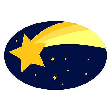 Shooting Star Illustration, Shooting Star Clipart, Night Symbol, Bow Border, Glowing Star, Sky Vector, Star Vector, Space Concept, Drawing Funny