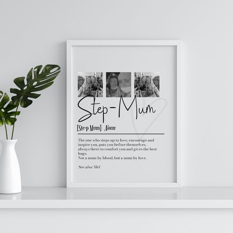 Personalised Step Mum Picture Collage Memorable Gift for Step-Mum, Mothers Day Gift, Gift for Her, definition, Birthday Gift for Step Mum Collage Des Photos, Step Mum, Picture Collage, Christmas Delivery, Memorable Gifts, Square Design, Couple Gifts, Cute Gifts, Etsy Gifts