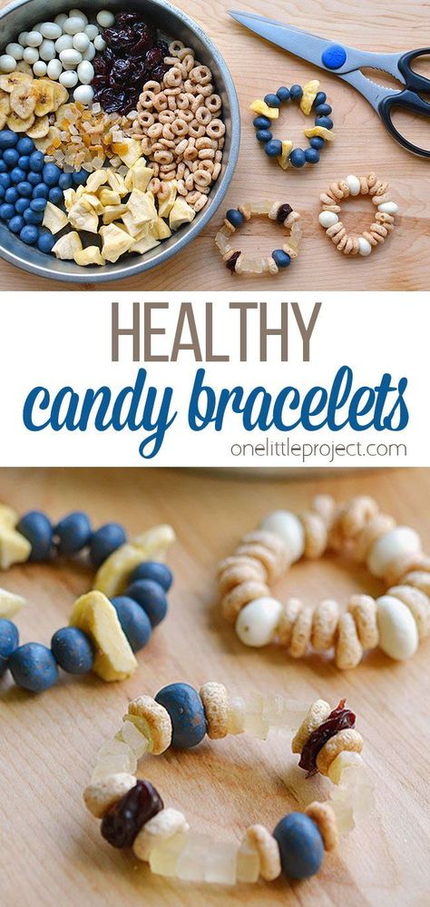 These healthy candy bracelets are such a simple craft for kids. Collect your favourite assortment of dried goods and let them create their own edible jewellery. You might have to help a bit with poking everything through the needle, but they’ll have lots of fun creating patterns, pulling it all onto the string and testing the new flavours. And of course, at the end, they’ll have something beautiful to show off! Edible Spring Crafts, Food Sensory Activities, Kids Food Activities, Kid Cooking, Candy Bracelets, Kids Food Crafts, Creating Patterns, Healthy Candy, Sensory Ideas