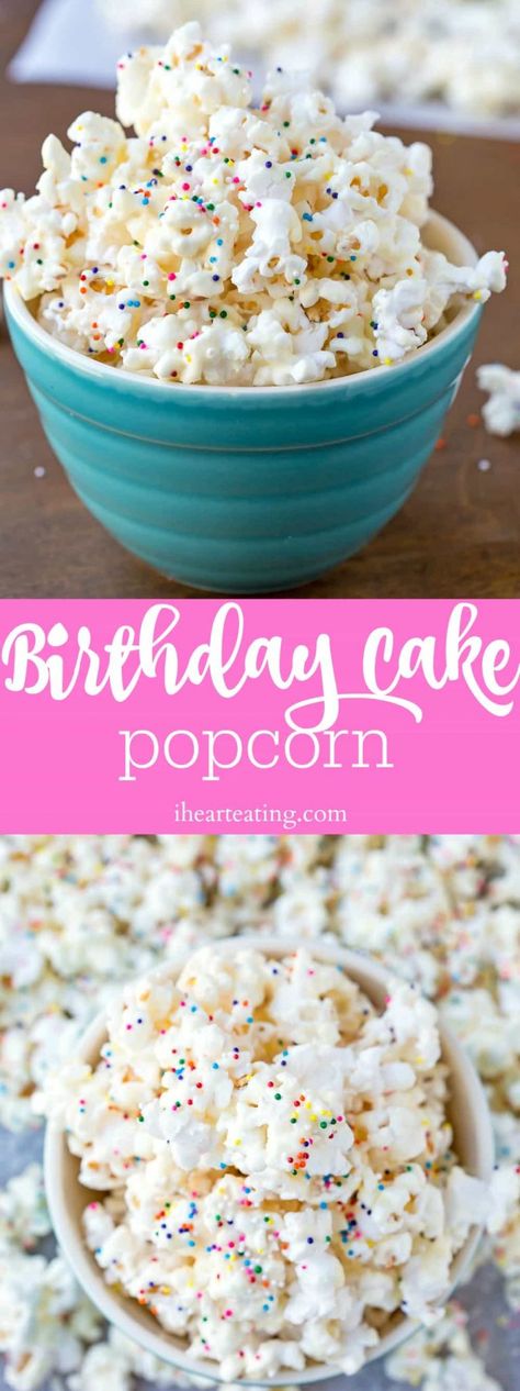 Popcorn Dessert, Popcorn Ideas, Cake Popcorn, Summer Budget, Birthday Cake Popcorn, Dinner Sunday, Popcorn Recipes Easy, Popcorn Flavors, New Birthday Cake