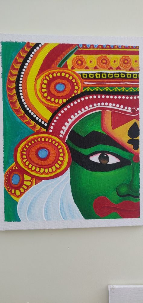 Indian Folk Art Easy, Indian Folk Art Painting Easy, Traditional Paintings Indian Folk Art, Kalamkari Painting Easy, Indian Folk Art Painting, Kalamkari Art, Cool Easy Drawings, Easy Mandala, Indian Arts