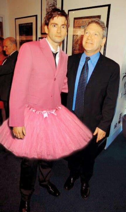 David Tennant wearing a pink tutu...your argument is invalid. Men In Suits, Kenneth Branagh, I Love Cinema, Michael Sheen, Pink Suit, Wibbly Wobbly Timey Wimey Stuff, Pink Tutu, Torchwood, Timey Wimey Stuff