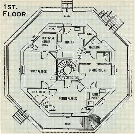 Octagon House Plans, Octagonal House, Round Homes, Resort Restaurant, Octagon House, Build A Farmhouse Table, Central New York, Storybook Homes, House Of The Rising Sun