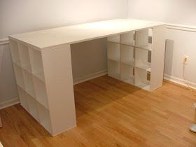 Sewing Room Organizing, Diy Craft Table, Table On Wheels, Craft Table Diy, Diy Loft Bed, Sewing Room Design, Room Hacks, Craft Room Design, Sewing Room Organization