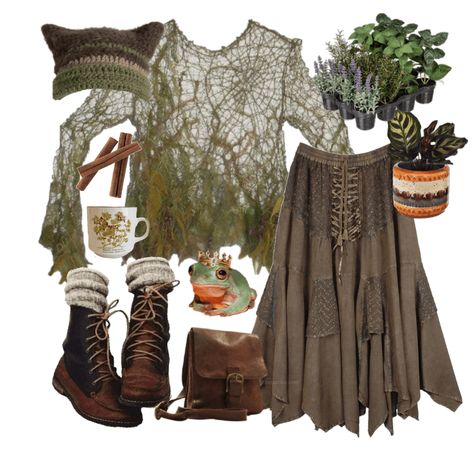 Swamp Witch Aesthetic Fashion, Cottagecore Grunge, Witch Aesthetic Fashion, Green Witch Aesthetic, Witch Outfit, Witch Costume, Green Witch, Witch Aesthetic, Outfit Maker