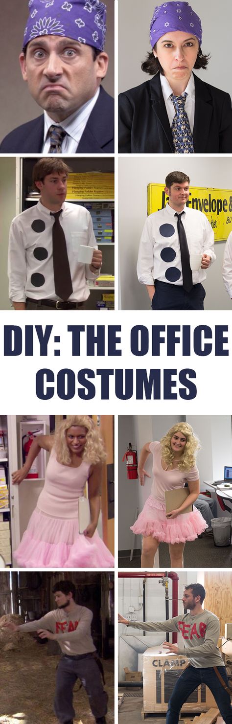 Bring your favorite Dunder Mifflin character to life with this easy and inexpensive guide! With items from home, you too can create these costumes with minimal time and effort! From everyone’s favorite Prison Mike to Stanley on Pretzel Day, you’re bound to kill it this Halloween! Read DIY: The Office Halloween costumes #theoffice #halloween #halloweencostumes #dundermifflin #diycostumes #diy #craft Scranton Strangler Costume, Meredith The Office Costume, The Office Themed Halloween Costumes, The Office Dress Up Party, Pretzel Costume Diy, The Office Couples Costumes, Kevin The Office Costume, Prison Mike Halloween Costume, Office Party Halloween Costumes