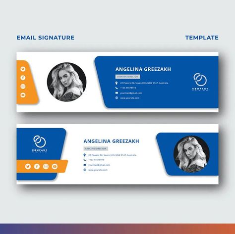 Noh Email Signature Design AI, EPS Company Email Signature, Email Banner, Email Signature Design, Email Signature Templates, Email Marketing Template, Creative Company, Photo Dimensions, Vector Shapes, Marketing Template