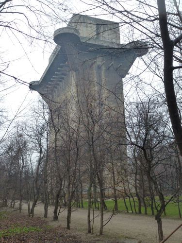 Flak tower, Augarten, Vienna. Part of the air defence system. There were six flak towers like this in Vienna, and they are still standing. Flak Tower, Nuclear Bunker, Military Photography, Brutalism Architecture, Ww2 History, Industrial Photography, Brutalist Architecture, Modern History, Still Standing