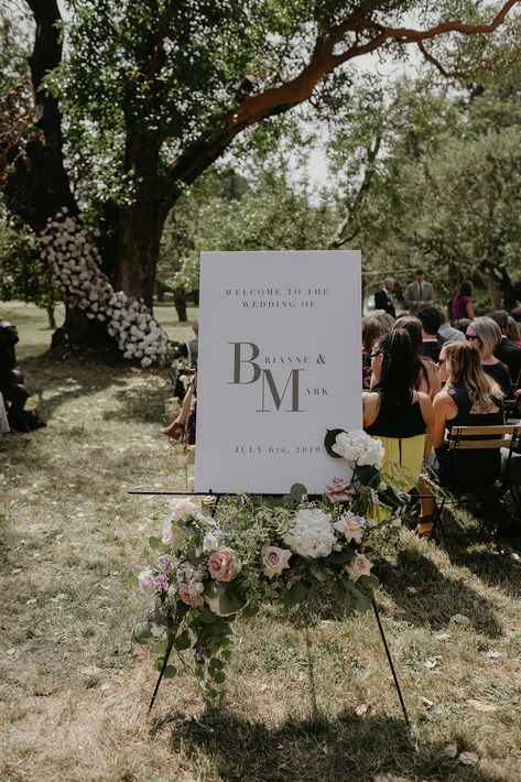 Real Weddings Vancouver Island: Brianne & Mark at Bilston Creek Farm | Wedding Signage Inspo | Welcome Sign, Table numbers, bar menu, seating chart ideas | 📸 by Meghan Hemstra Photography #weddingstationary #weddingsigns Sintra Board Wedding Signage, Seating Chart Ideas, Chart Ideas, Custom Signage, Farm Design, Makeup Services, Bar Menu, Wedding Signage, Vineyard Wedding