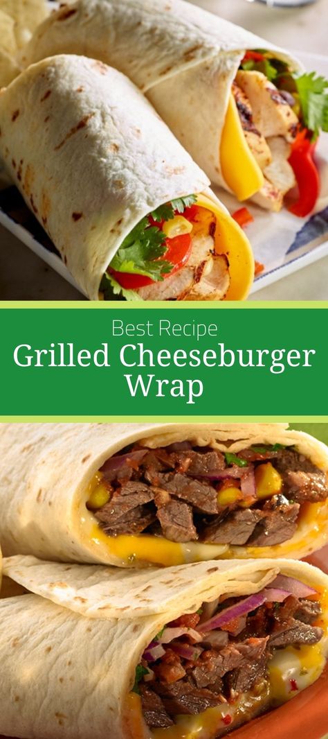 I’m glad to state I can at present eat the nourishments I need without relinquishing taste for calories. Cheeseburger Wrap, Gyro Wrap, Cheeseburger Wraps, Wrap Recipe, Burger Bar, Quick Lunch, Christmas Food Dinner, Grilling Season, Quick Lunches