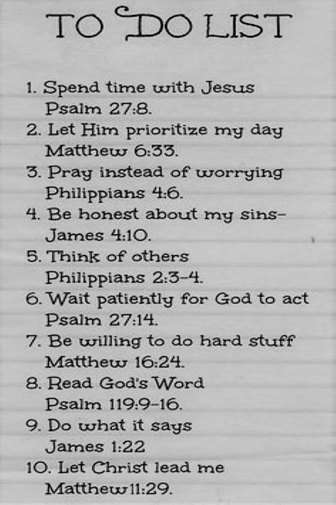 Here are 10 things Christians should do daily. Spend time with Jesus. Let Him prioritize your day. Do not worry; pray. Be honest about your sins. Consider others more than yourself. Wait for God patiently. Be willing to work hard. Read God's Word. Obey God's Word. Let Christ lead your life. How To Be Closer With God, 300 Things I Want List From God, Things To Fast From For God, How To Be Closer To God, Things Christians Shouldn't Do, How To Spend More Time With God, Christian Routines, Getting Close To God, How To Spend Time With God