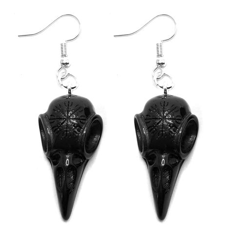 Bird Skulls, Shoe Tattoos, Gothic Elements, Raven Skull, Crows Ravens, Fantasy Art Dolls, Acrylic Gems, Bird Skull, Skull Earrings