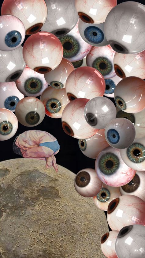 All Eyes On You, Multiple Eyes Art, Eyeball Collage, Eye Collage Art, Eyes Surrealism, Eyes Collage, Eyes Everywhere, Digital Art Journal, Graphic Design Portfolio Cover