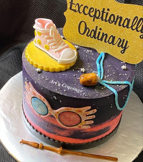 Luna Lovegood Birthday Cake, Luna Lovegood Cake Ideas, Luna Lovegood Cake, Luna Lovegood Birthday, Hogwarts Party, Cumpleaños Harry Potter, Harry Potter Birthday Cake, Torte Decorate, 21st Bday Ideas