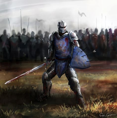 ArtStation - The Last Stand, Felix Caseva Last Stand Battle Art, Plate Armor, Knight Tattoo, Fantasy Battle, Snacks For Dogs, Last Stand, Knight Art, Knight Armor, Medieval Knight