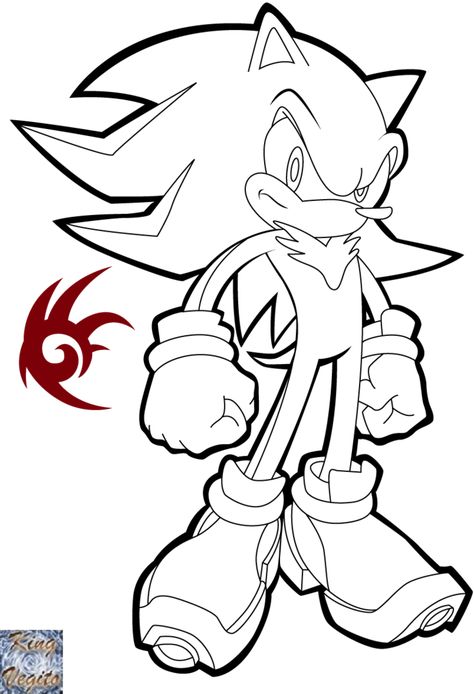 Sonic Lineart, Shadow From Sonic, Christmas Sonic, Sonic Coloring Pages, Sonic Coloring, Goku Blue, Hedgehog Colors, Super Shadow, Shadow Sonic