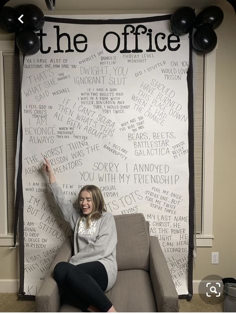 The Office Photo Booth, The Office Show Gifts, The Office Themes Birthday Party, The Office Anniversary Ideas, The Office Themed Graduation Party, The Office Themed Bridal Shower Ideas, The Office Birthday Decorations, The Office Party Theme, The Office Bridal Shower Theme