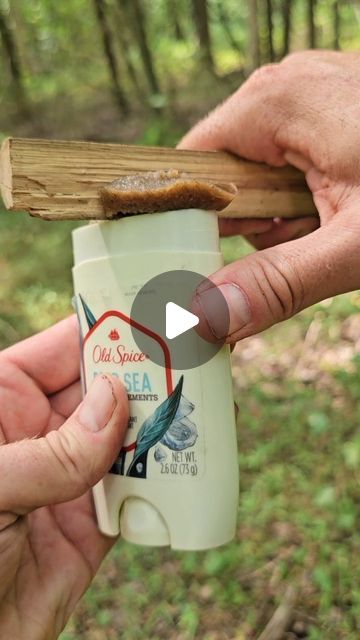 John on Instagram: "Fire extender dispenser using an empty deodorant tube. Deodorant is flammable too, but a little more expensive than petroleum jelly and this way the tube can be refilled when needed. This can be kept in your pack for easier campfire making in inclement weather ⛺️🔥   #outdoors #outdoorlife #camping #campfire #survival #reels #diy #craft #lifehacks" Camping Hacks Videos, Camping Hacks Diy Ideas, Survival Life Hacks Camping Ideas, Campfire Hacks, Camping Video, Cabin Projects, Possibles Bag, Survival Skills Emergency Preparedness, Diy Survival