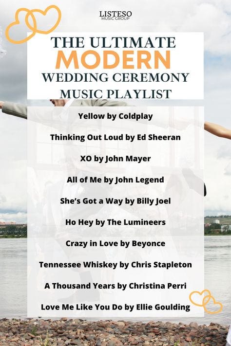 Songs For Wedding Ceremony, Wedding Ceremony Playlist, Wedding Ceremony Music Playlist, Ceremony Music Wedding, Music Checklist, Wedding Processional Songs, Processional Wedding Songs, Unique Wedding Songs, Wedding Music Playlist