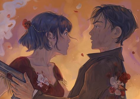 Roma Juliette, Roma And Juliette, Our Violent Ends, Chloe Gong, Bookish Art, Books Fanart, Book Fan Art, Book Fanart, Book Things