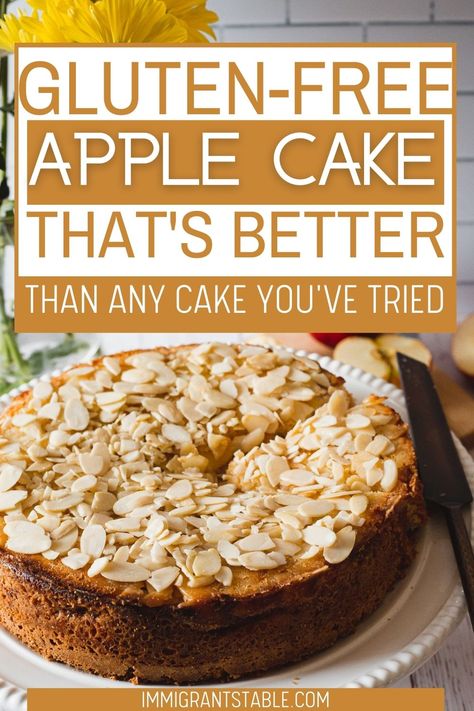 Russian Apple Cake Recipe, Apple Appetizers, Russian Apple Cake, Gluten Free Apple Recipes, Gluten Free Apple Cake, Gluten Free Apple, Gluten Free Cake Recipe, Apple Cake Recipe, Gluten Free Desserts Recipes