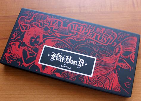 Kat Von D Packaging Small Water Fountain, Tshirt Printing Business, Makeup Packaging, Tattoo Paper, Kat Von D Makeup, Diy Artwork, Indie Art, Gothic Makeup, Diy Remodel