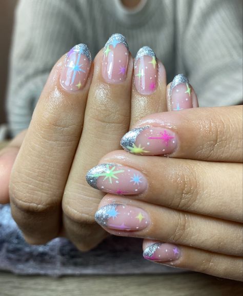 Pink Christmas Nails Almond, Pastel Christmas Nails, Disco Ball Nails, Ball Nails, New Years Eve Nails, Mens Nails, Hello Nails, Pastel Christmas, Inspired Nails