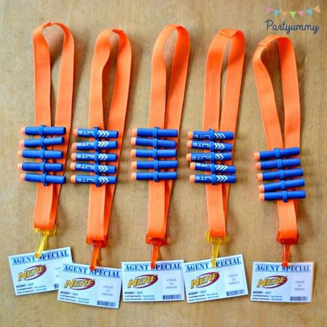 Nerf Battlefield Diy, Nerf Themed Birthday Party, Nerf Party Ideas, 5th Birthday Ideas For Boys, Nerf Birthday Party Ideas, 6th Birthday Boy, Boys Birthday Party Ideas, Nerf Games, Party On A Budget