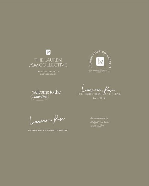 Branding for The Lauren Rose Collective, a wedding, family, and branding photographer located in the Midwest. logo design, branding, custom script font, comfortable and welcoming, professional, timeless and classy, vintage yet modern, organic, detailed, organic, logo design, branding, brand design, photography, timeless, classy, vintage inspired Organic Logo Design, Wedding G, Organic Logo, Classy Vintage, Logo Design Branding, Modern Organic, Launching Soon, Wedding Family, Family Wedding