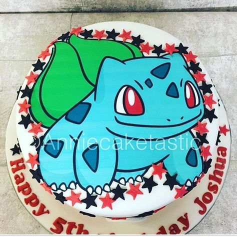 @anniecaketastic uses our software to create amazing edible images like Bulbasaur here from Pokemon.. See the best Edible Image Designs posted daily at http://topperoo.com/edible-image-designs/ Pokemon Cake Bulbasaur, Bulbasaur Birthday Cake, Bulbasaur Cake Ideas, Bulbasaur Cake, Pokemon Cupcakes, Pokemon Birthday Cake, Pokémon Party, Ninjago Birthday, Pokemon Bulbasaur