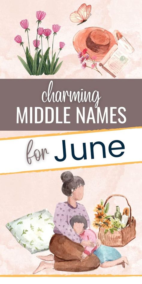 June is an old fashioned name that has been revived to a favorable pick among parents once again. Originating in the late 19th century as a trend of using nature, months, and gemstones for names, June has made quite the comeback. If you’re considering naming your daughter June, we’ve gathered the best middle names for June. June Name Meaning, June Name, June Meaning, Cute Middle Names, Cool Middle Names, Names With Nicknames, Nicknames For Girls, Middle Names, The Comeback