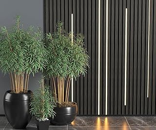 Wooden Slats">Slat Walls</a>: DIY & Tools Black Wall With Wood Slats, Slatted Wood Wall, Slat Wall Panel, 3d Living Room, Wood Slat Wall, Acoustic Wall Panels, Acoustic Wall, Decorative Wood, Luxury Kitchen Design