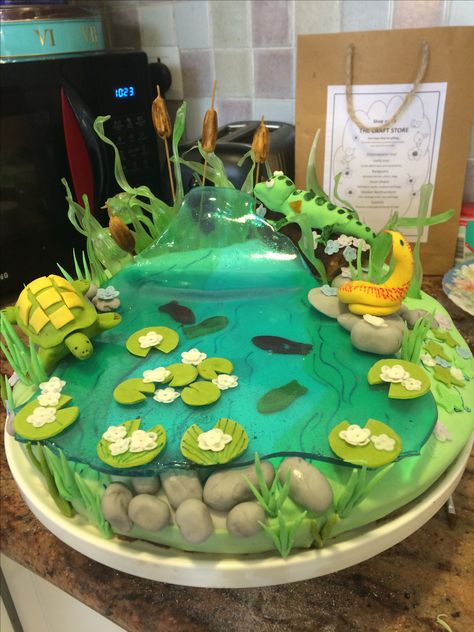 Swamp Cake Ideas, Swamp Cake, Reptile Party, Wedding Aesthetic, Aesthetic Food, Birthday Cakes, Cake Ideas, Birthday Cake, Cake