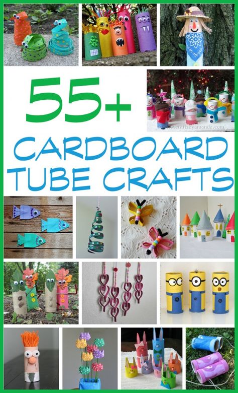 Holy cuteness! HOURS of fun for the kids!  55+ Cardboard Tube Crafts for Kids Tube Crafts For Kids, Cardboard Tube Crafts, Tube Crafts, Toilet Paper Crafts, Toilet Paper Roll Crafts, Card Board, Paper Roll Crafts, Crafty Kids, Childrens Crafts