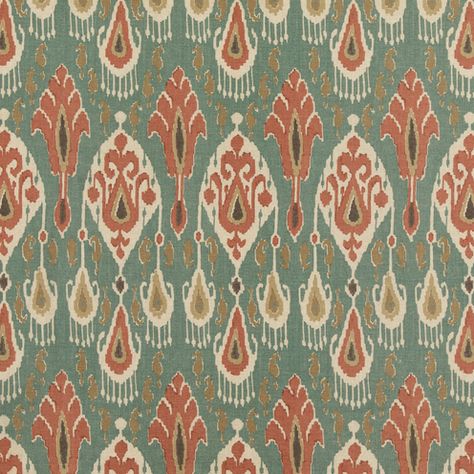 Ikat Bokhara - Teal | Kravet Gp&j Baker, Teal Fabric, Drapery Hardware, Ikat Print, Fabric Houses, Ikat Pattern, Ikat Fabric, Designers Guild, Christian Lacroix