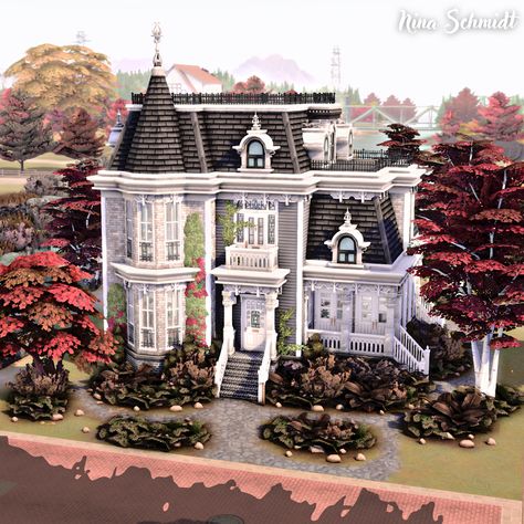 Sims Tips, Sims 4 Victorian House, Sims4 Lookbook, Sims Inspiration, Sims Freeplay Houses, Sims 4 Speed Build, Victoria House, Sims 4 Family, Sims Houses