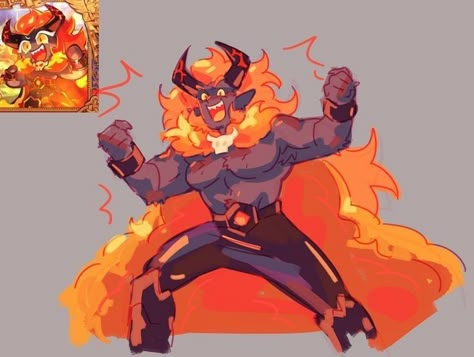 Burning Spice Cookie Fanart, Capsaicin Cookie, Fire Man, Cookie Run Fanart, Cookie Games, Run Art, Cookierun Kingdom, Cookie Kingdom, Spice Cookies