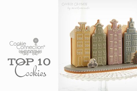 #COOKIE CONNECTION ALERT: Our Saturday Spotlight is a touch early this week. Though it's really never too early to get into the Christmas spirit with cookies, is it?! Enjoy! COOKIES AND PHOTO BY MINTLEMONADE. Ginger House, Gingerbread House Cookies, Mint Lemonade, 3d Cookie, Cookie House, Canal House, Christmas Gingerbread House, Pretty Cookies, Christmas Cookies Decorated